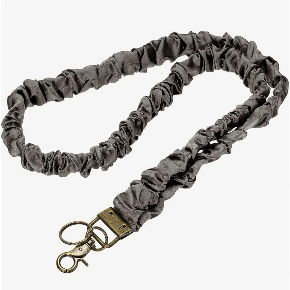 Scrunchie Lanyard for ID Badges, Stretchy Neck Keychain Holder, NEW